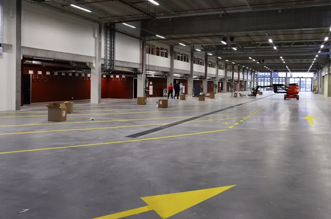 Utrykningshallen . FOto: Jona Haarr Friestad nybrannsatsjon-april172